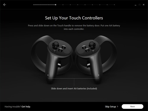 Oculus Touchに電池を入れる
