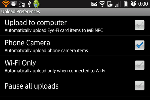 端末をEye-Fiカード搭載のデジカメのように使う