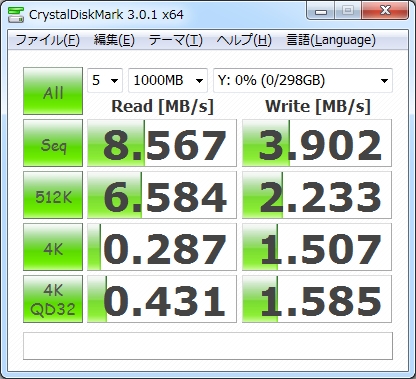 NAS機能ベンチマーク