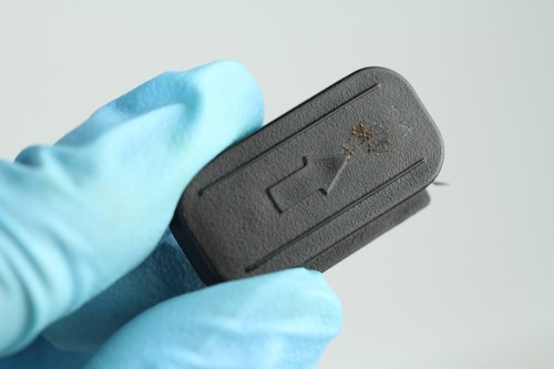 錆のようなもので汚れている・・・