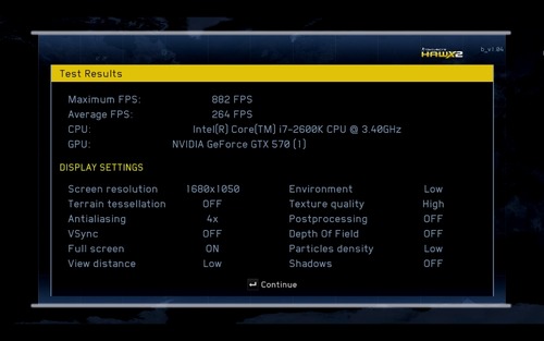 HAWX2ベンチマーク