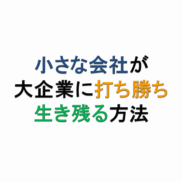 小さな会社が大企業に打ち勝ち