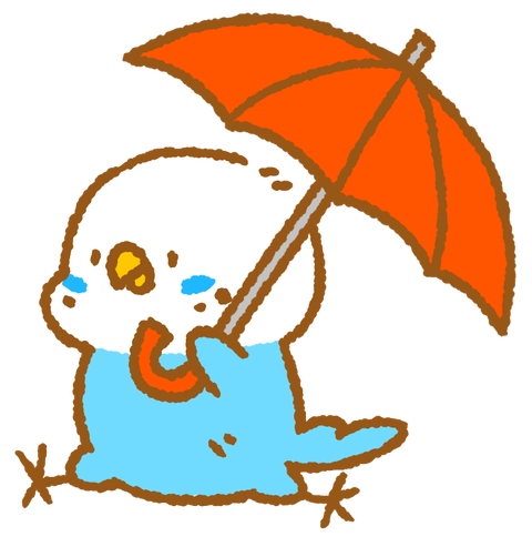 雨傘トコトコセキセイインコ Inconfuoco インコンフォーコ 小鳥まみれのイラストblog