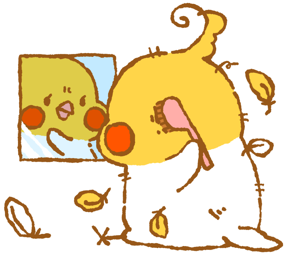 お手入れは念入りにオカメインコ Inconfuoco インコンフォーコ 小鳥まみれのイラストblog