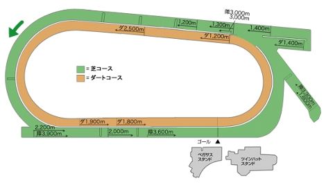 JRA中京競馬場コース図