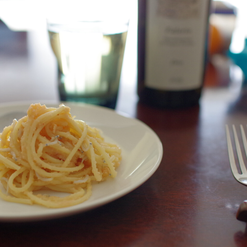 しらすと明太子のパスタ 自分で簡単料理を作ってひたすら酒を飲むブログ しらすと明太子のパスタ 自分で簡単料理を作ってひたすら酒を飲むブログ