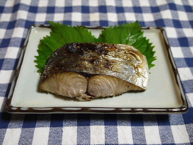 夕食 さわらの塩焼き 青梗菜の中華煮 たこときゅうりの酢の物 The Last Sasurai 自炊ニストの食卓