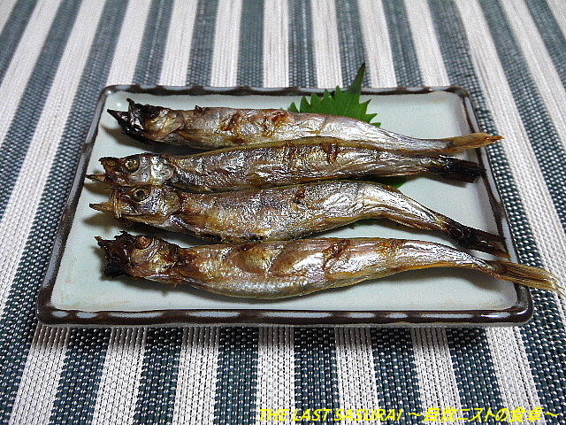 朝食 ししゃも焼き 焼き茄子 納豆 味付け海苔 The Last Sasurai 自炊ニストの食卓