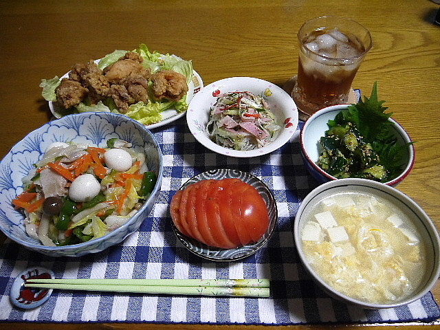 夕食 中華丼 鶏の竜田揚げ 春雨サラダ The Last Sasurai 自炊ニストの食卓 夕食 中華丼 鶏の竜田揚げ 春雨サラダ The Last Sasurai 自炊ニストの食卓