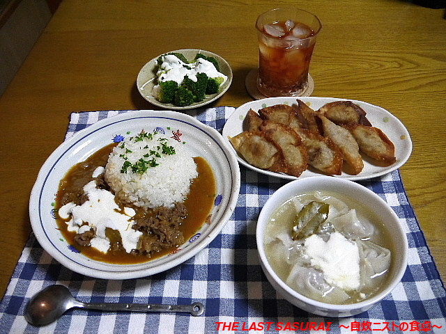 夕食 ビーフストロガノフ ポシクンチキ ペリメニ The Last Sasurai 自炊ニストの食卓