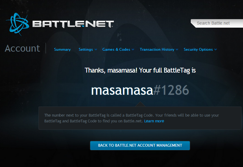 Battletag変更しました Masamasa 1286 に 未来永劫初心者日記