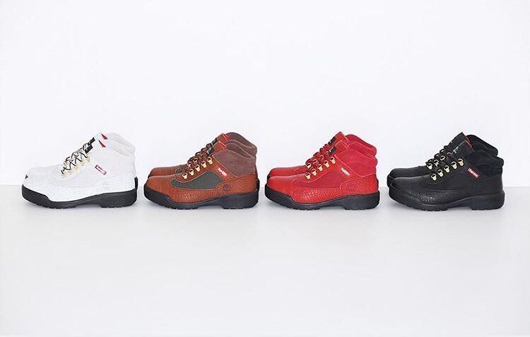 timberland field boots red