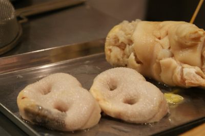 ル コルドン ブルー フランス料理中級３回目 豚足と豚鼻肉入りレンズ豆のサラダ ソーセージの燻製 フロニャルド 夢はいつか叶う まいにち フランス料理の勉強