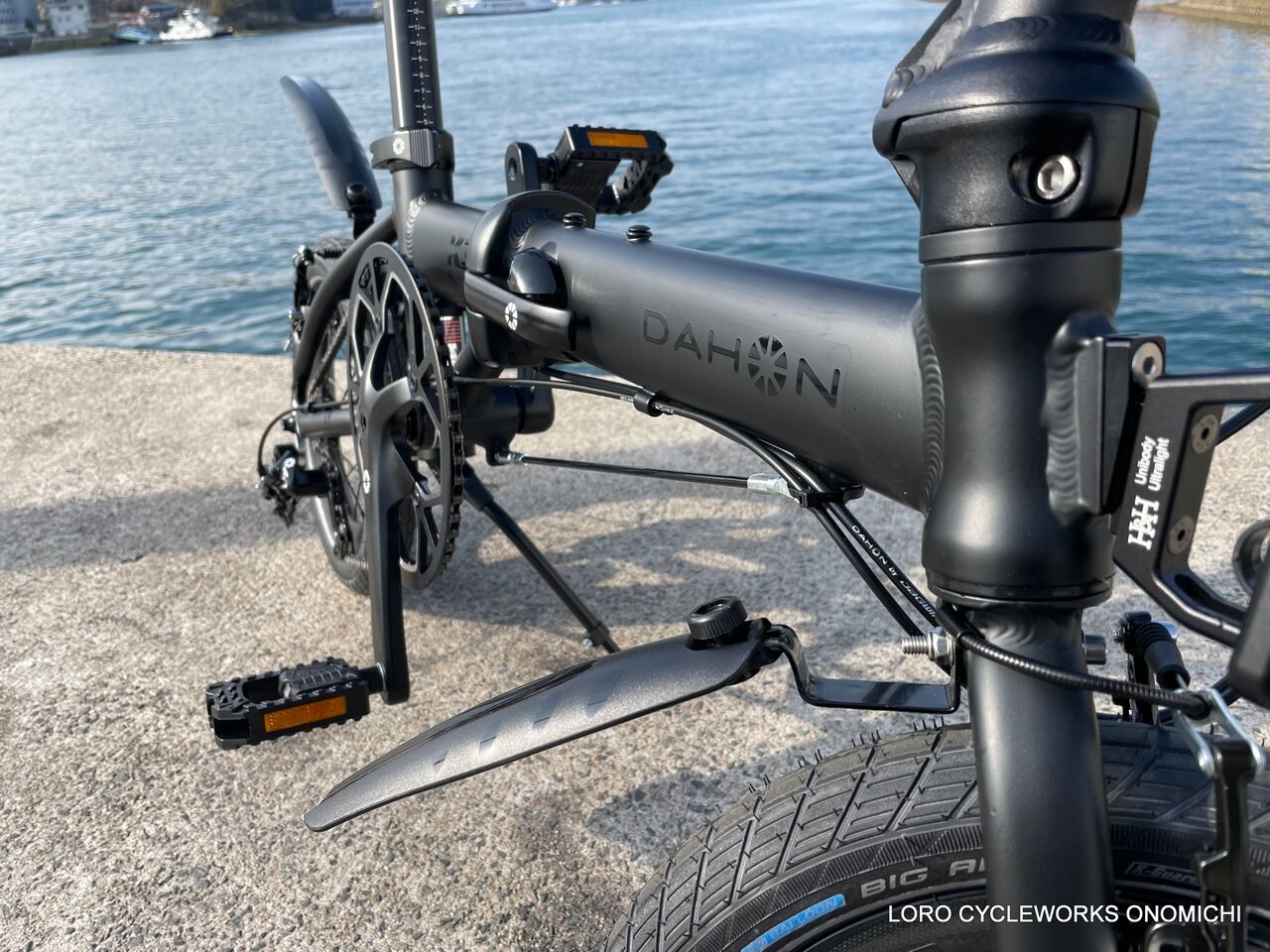 DAHON K3 マットブラックカスタム‼ : LORO CYCLEWORKS ONOMICHI