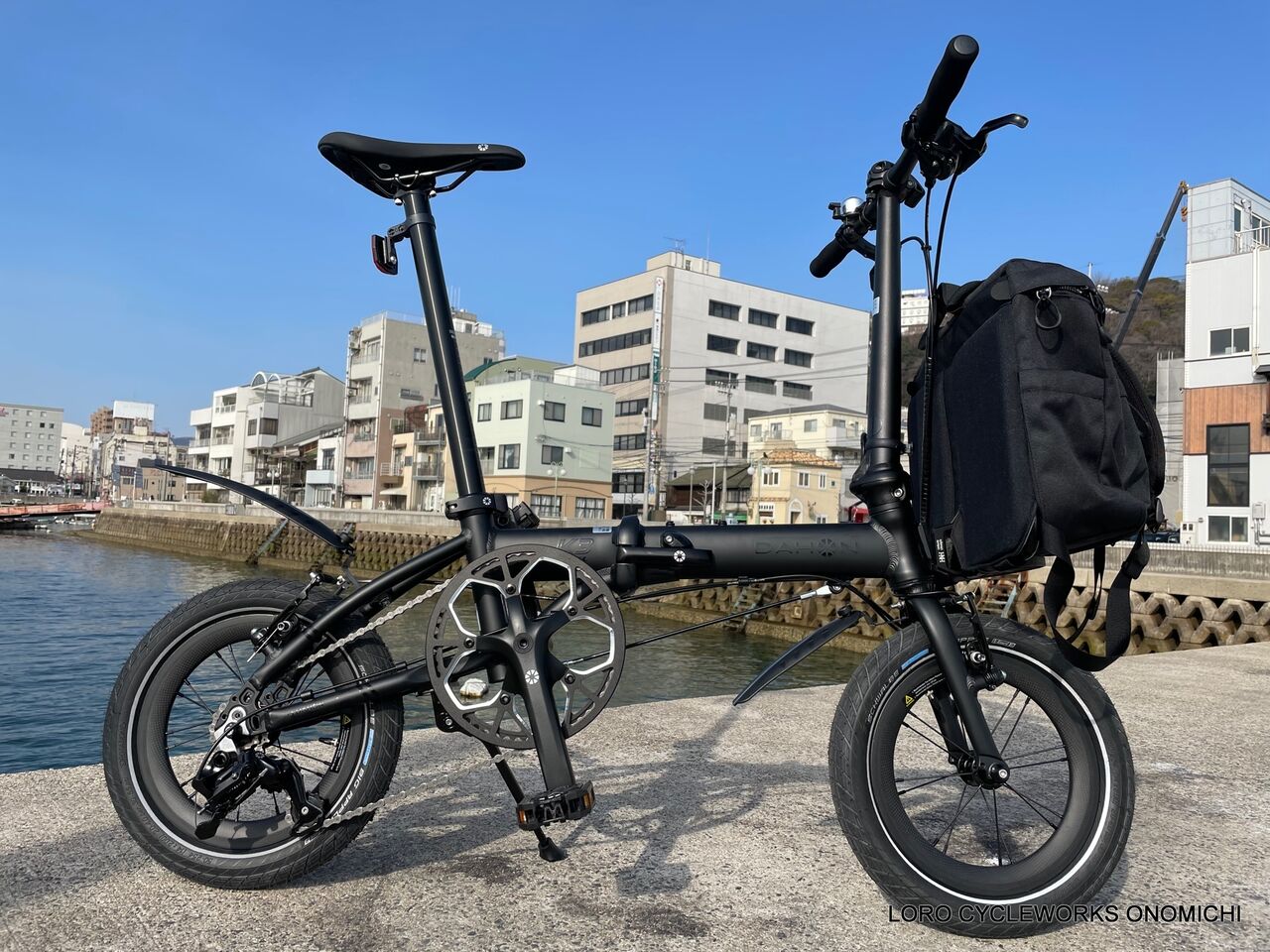 DAHON K3 マットブラックカスタム‼ : LORO CYCLEWORKS ONOMICHI