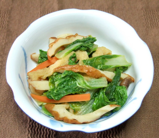 山東菜と竹輪の炒め煮 sennenの blog 山東菜と竹輪の炒め煮 sennenの blog