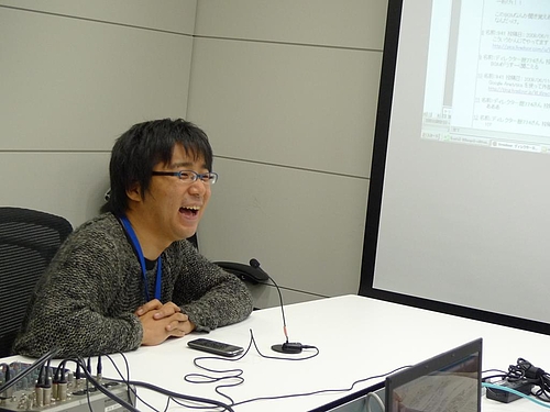 ねとらじ生放送の様子 松浦さん