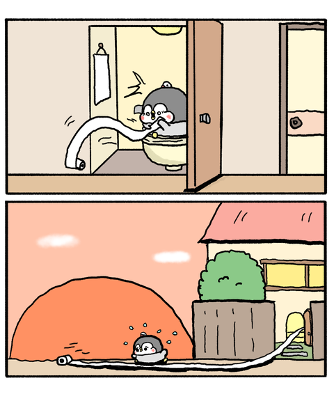 ペンギンの優しい世界27話-1トイレットペーパー