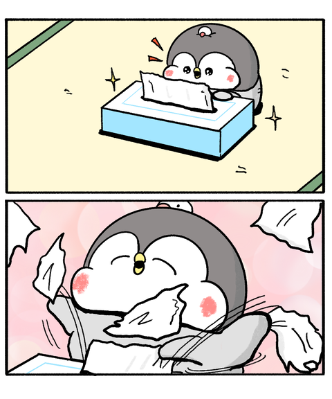 ペンギンの優しい世界25話-1ティッシュペーパー