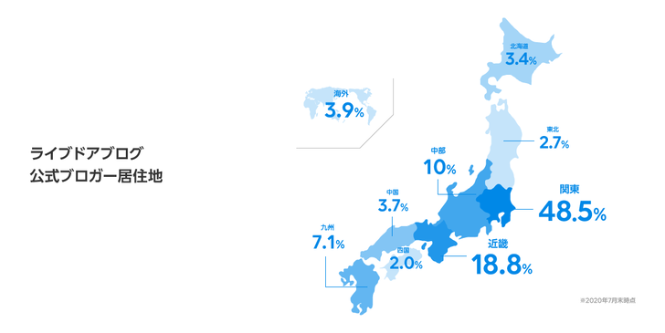 公式ブロガー居住地