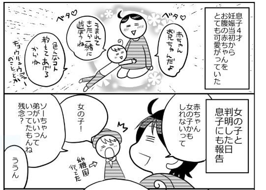 （２人目妊娠）息子に性別を報告してみた