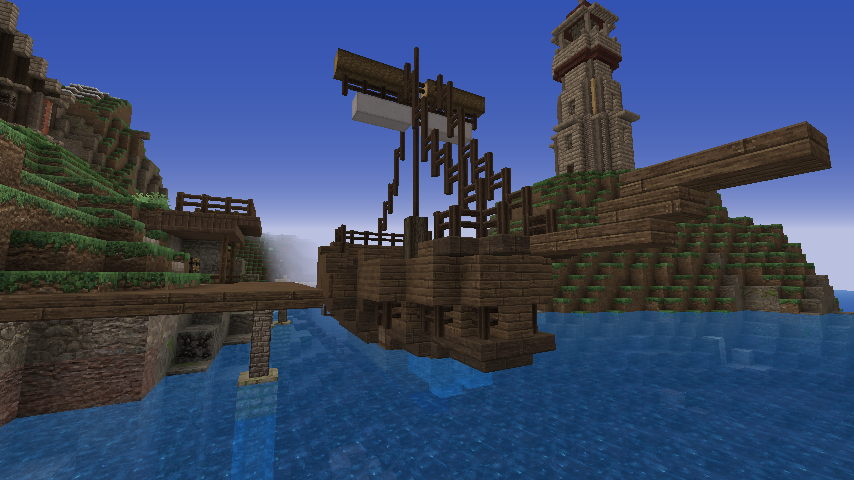 狙うは今日の晩飯 村の漁船 Chasmaのマイクラ鍛冶屋