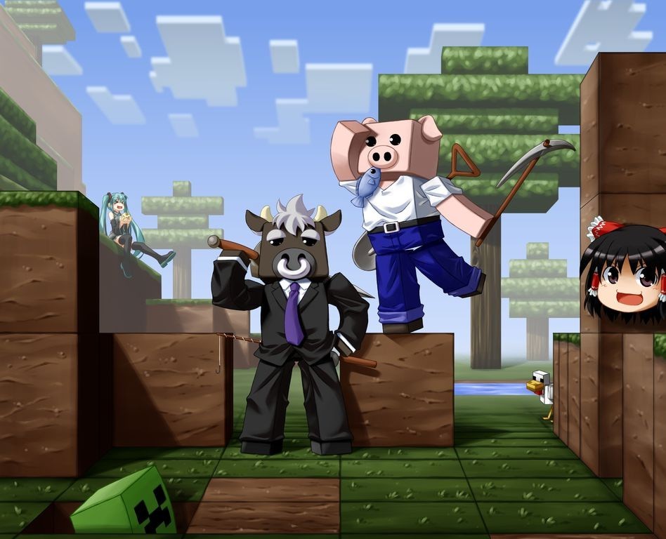 マインクラフト その時 動物が動いた Opイラスト クマチュウ牧場 気ままな日記 マインクラフト その時 動物が動いた Opイラスト クマチュウ牧場 気ままな日記