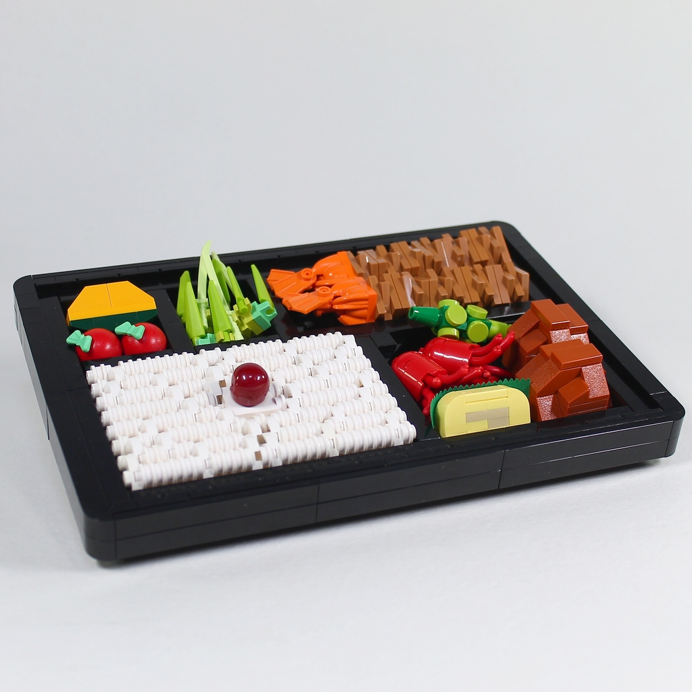 レゴでエビフライ弁当を作ってみました レゴ道 レゴでエビフライ弁当を作ってみました レゴ道