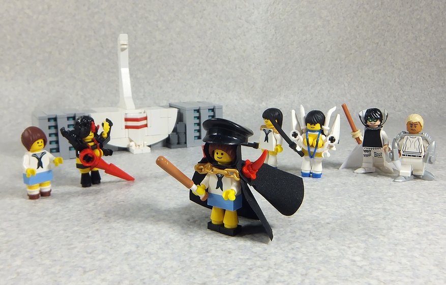 レゴでキルラキルの「喧嘩部特化型二つ星極制服 部長満艦飾マコ」を