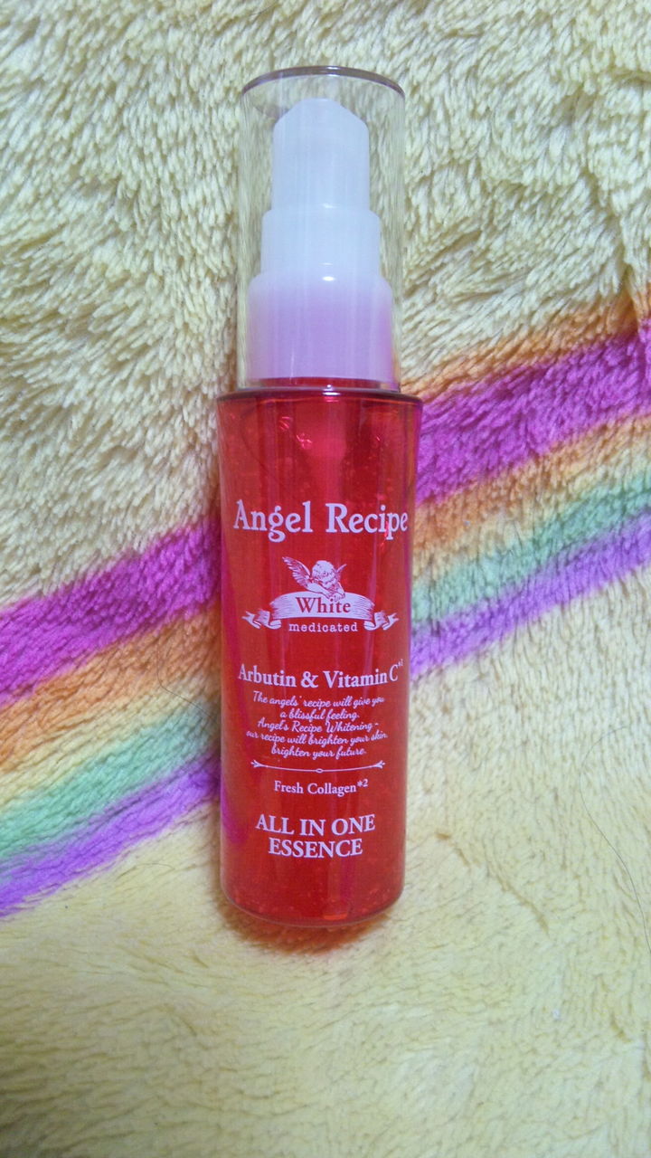 薬用の美白 保湿ケア用美容液 エンジェルレシピ ホワイト オールインワン美容液 れろれろぱーのれろれろ図解