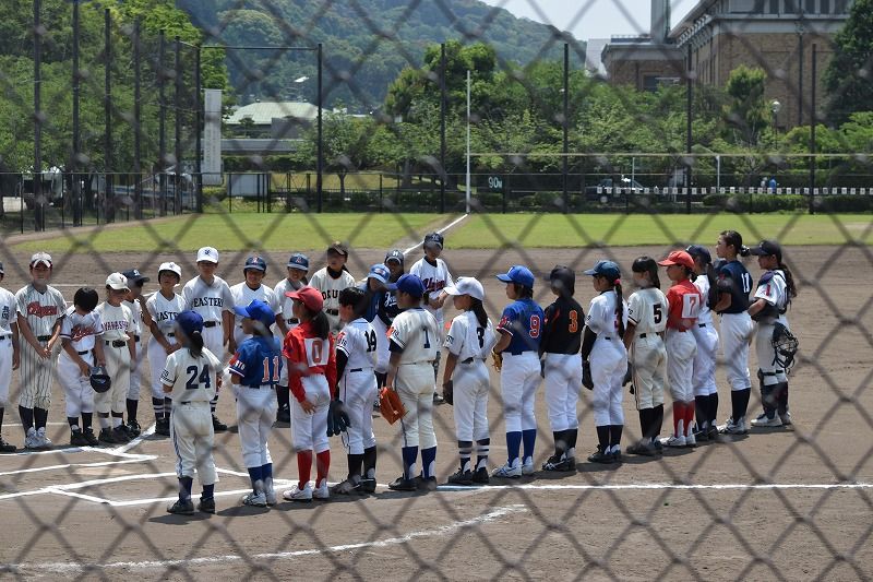 ５月２１日 天下一品杯 未来君賞と女子野球試合 広野ジュニアーズ