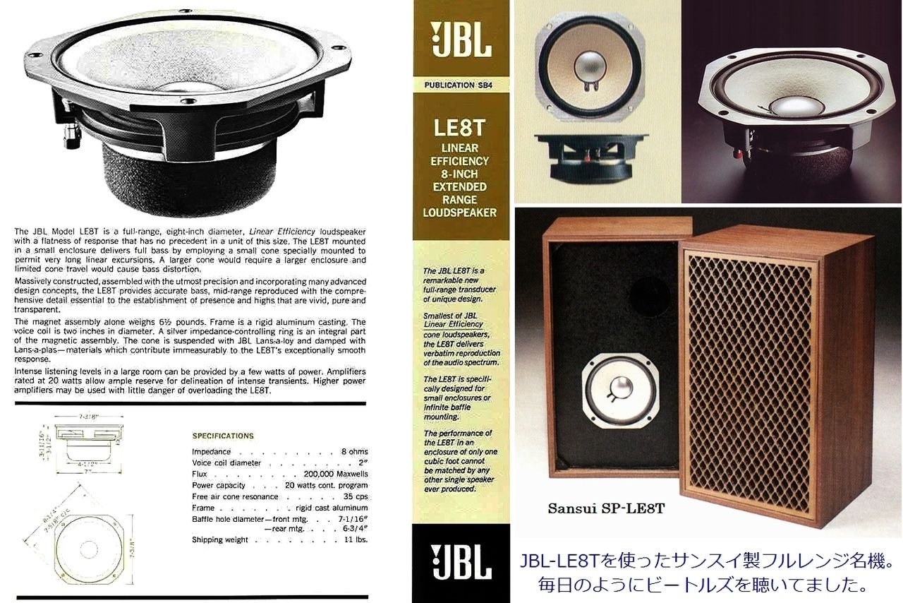 JBL LE8T, SANSUI LE8T 動作良好