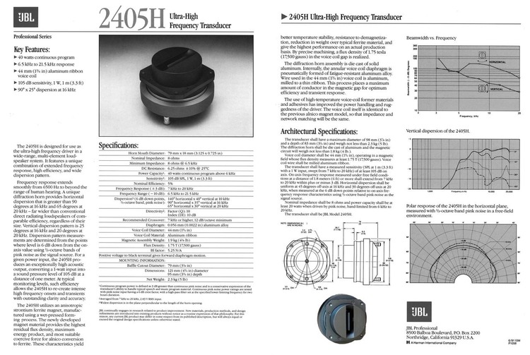 JBL 2405H -01