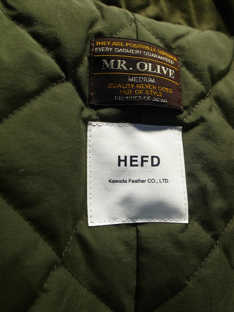 軽くて暖かな MR.OLIVE ダウンのモッズコート : 高松のセレクト
