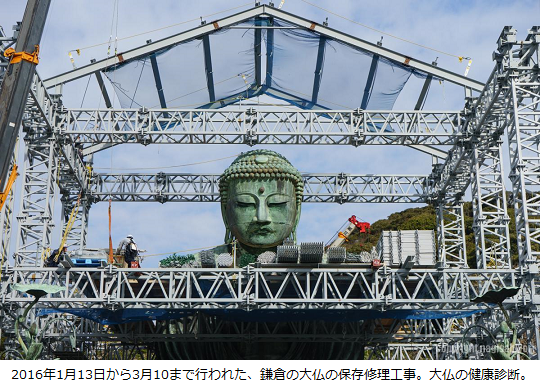 鎌倉大仏のさび 潮風やはとのフンなどが原因 大仏殿を再構築し 目指せ 世界遺産登録 サイエンスジャーナル 鎌倉大仏のさび 潮風やはとのフンなどが原因 大仏殿を再構築し 目指せ 世界遺産登録 サイエンスジャーナル