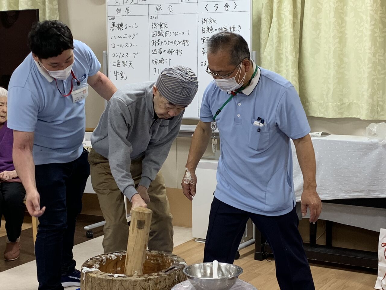 1月 もちつき大会 ホームステーションらいふ狭山 Blog