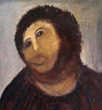 スペインの教会で修復されたフレスコ画 サル顔のキリスト像 に激似 ネットで話題になっているコメダ珈琲店の抹茶ロール とっても抹茶 はっしんのトレンド