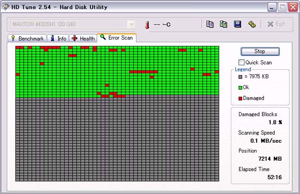 不調なhddをチェックするフリーソフト Hd Tune はっしんの電脳