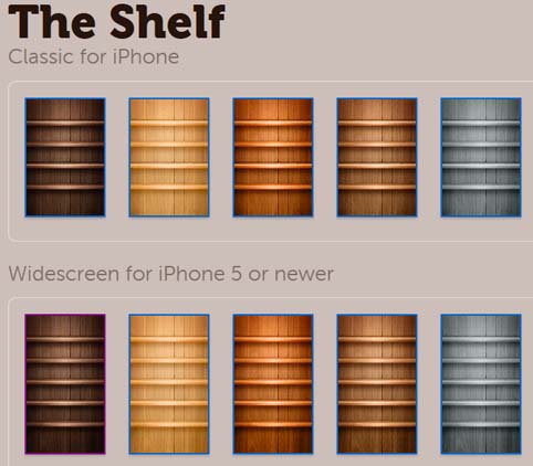 画面が拡大したiphone5にピッタリの壁紙 本棚にアプリアイコンを並べられる壁紙 The Shelf Wallpaper For Iphone 5 はっしんの携帯電話