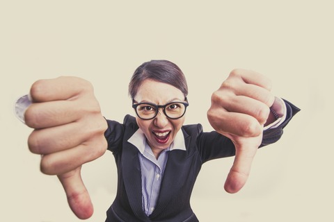 business-woman get angry boo