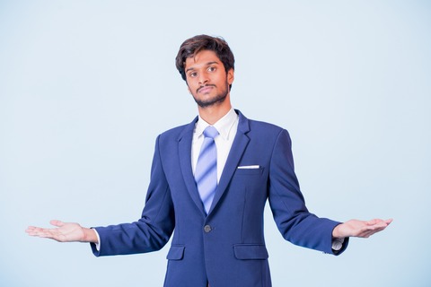 外国人/男性/ビジネスマン/oh no/困る/さげ/両手を広げる/残念/悲しむ