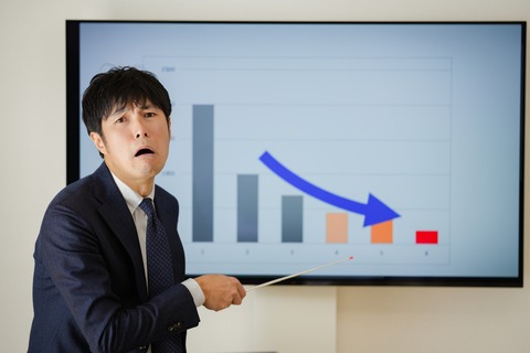 business-man glaph down