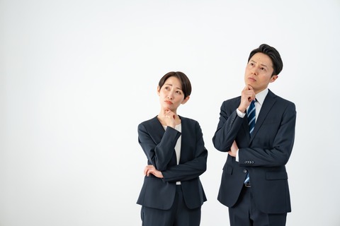 ■ビジネス／日本人／男女／疑問／創造／中年