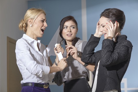 business woman foreigner angry