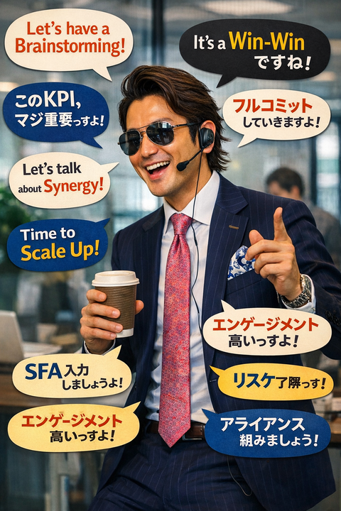 ■ChatGPT／ビジネス／ビジネス用語／横文字／軽薄／若い／どや／ドヤ