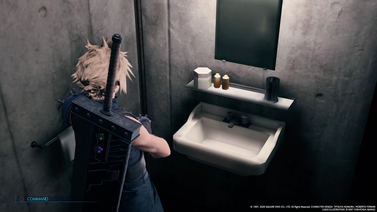 謎 Ff7リメイクでクラウドが借りた部屋の洗面所のグラ Ff7r速報