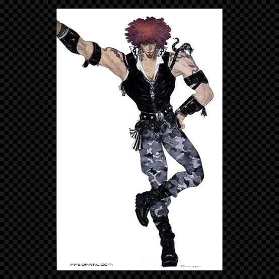 天野喜孝版画鉄馬(ハーレー) ファイナルファンタジー7