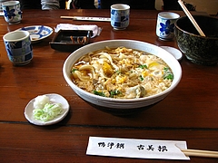 広島牡蠣、百合根、玉子とじうどん