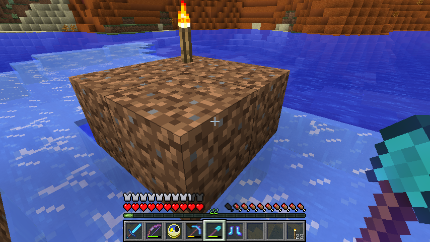 浮き城直下の仮設足場をそろそろ撤去する マインクラフト リリシア放浪記