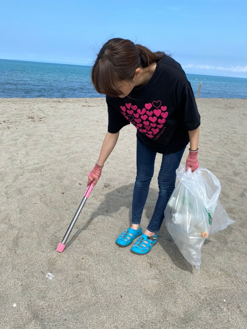 新潟クリーンcleanプロジェクトin野積海水浴場 新潟ガールズ集団lily Marry S